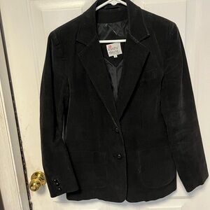Vintage Kathy Davis size 14 Corduroy Black Blazer